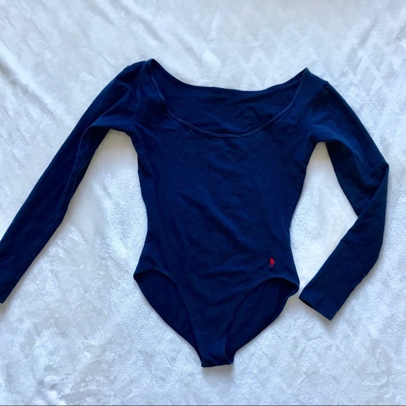 navy long sleeve bodysuit